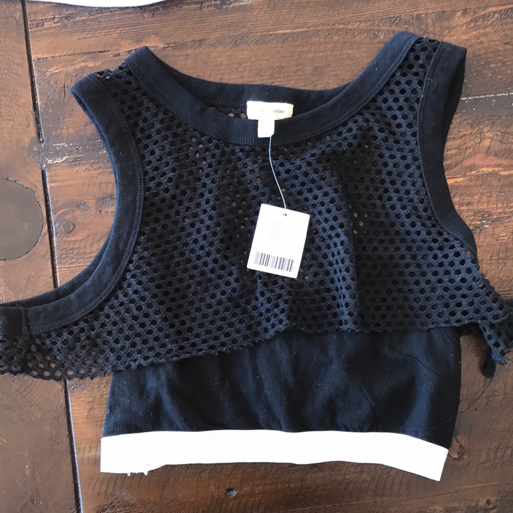 Silence & Noise Urban Outfitters Black Crop Top S